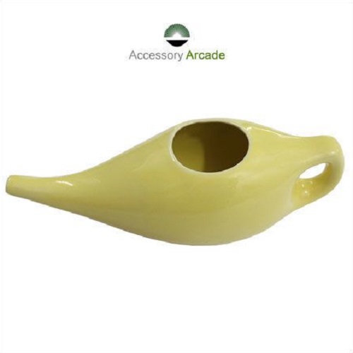 Ceramic Neti Pot- Yellow