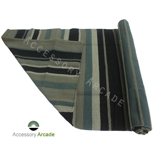Yoga Rug/ Mat Black Stripe