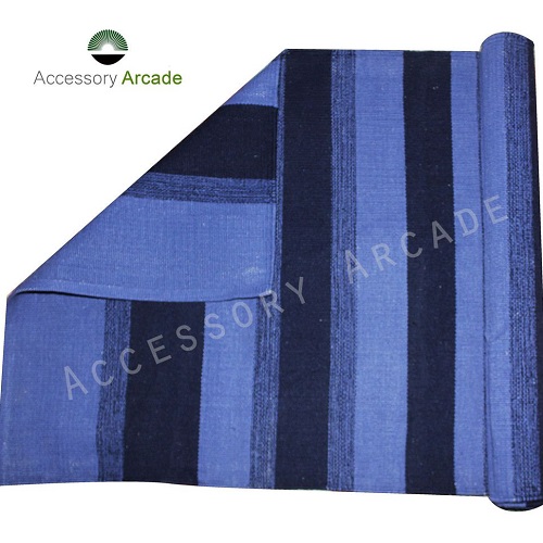 Yoga Rug/ Mat Blue Stripe