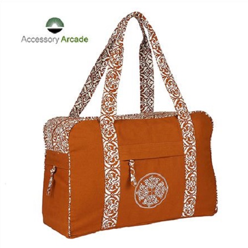 Yoga Kit Bag-Small (Egg Plant) Printed & Embroidered