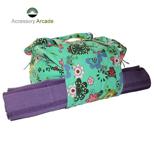 YOGA KIT BAG (GREEN PRINTED)- SMALL SIZE