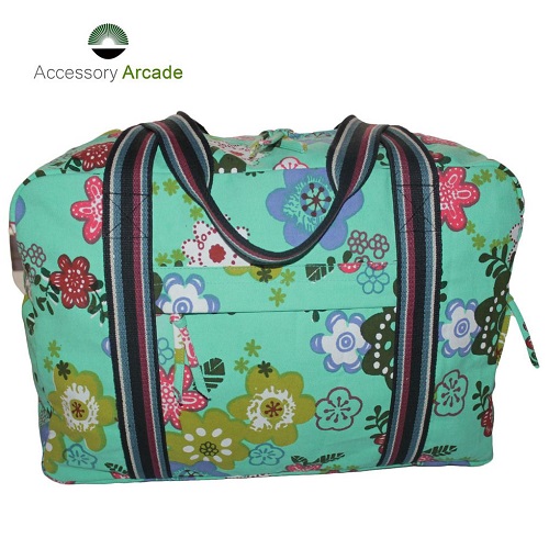 Yoga Kit Bag- Small- Green Printed