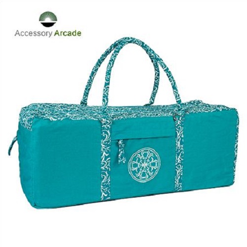 Yoga Kit Bag Turquoise Embroidered
