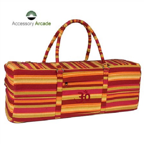 Yoga Kit Bag Burgundy Stripe