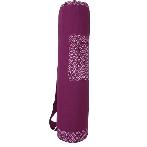 Half printed yoga mat bag