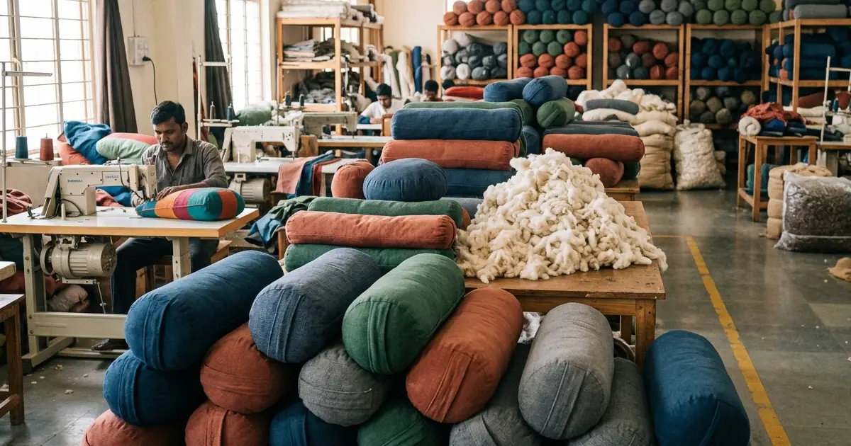 Yoga Bolsters in Bulk: Types, Filling & Manufacturing Insights