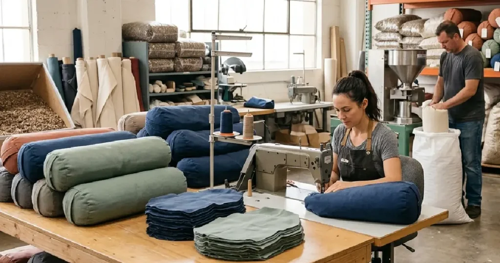 Yoga Bolsters in Bulk: Types, Filling & Manufacturing Insights for Wholesale Buyers